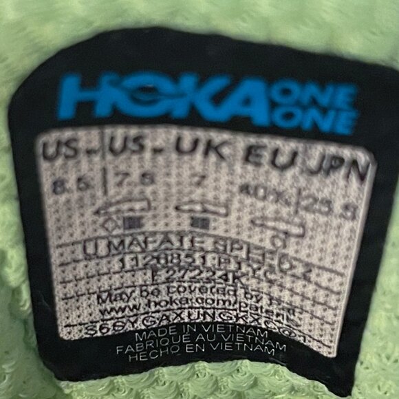 NEW IN BOX Hoka Mafate Speed 2 Running Shoes Sneakers Putty Eucalyptus Women 8.5 - Picture 11 of 12